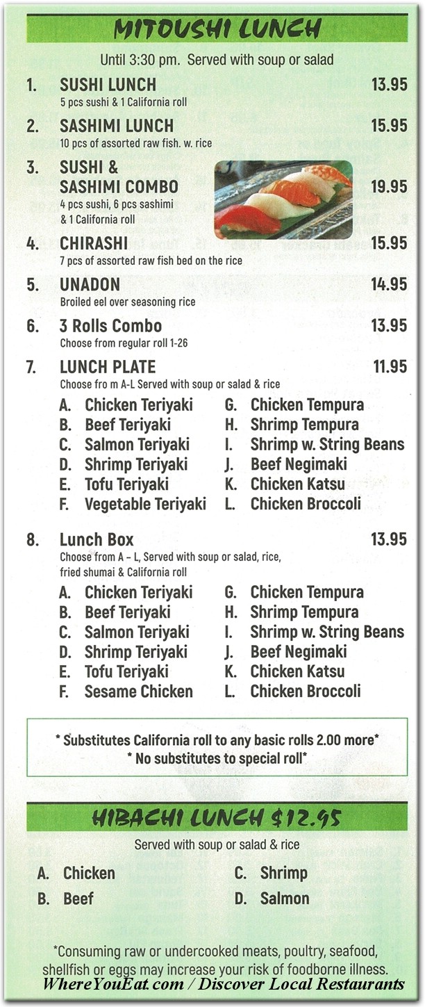 Our Menu