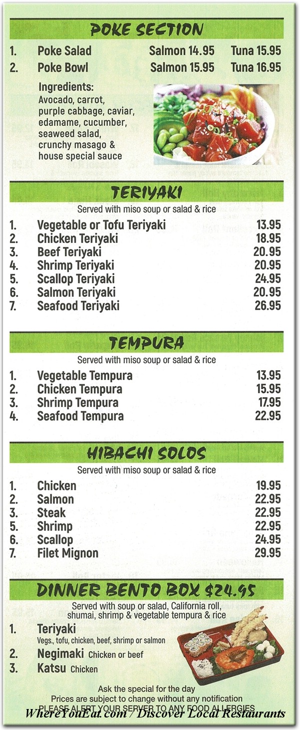 Our Menu