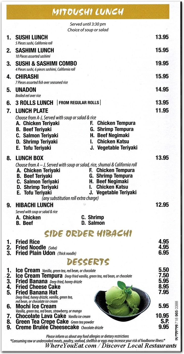 Our Menu