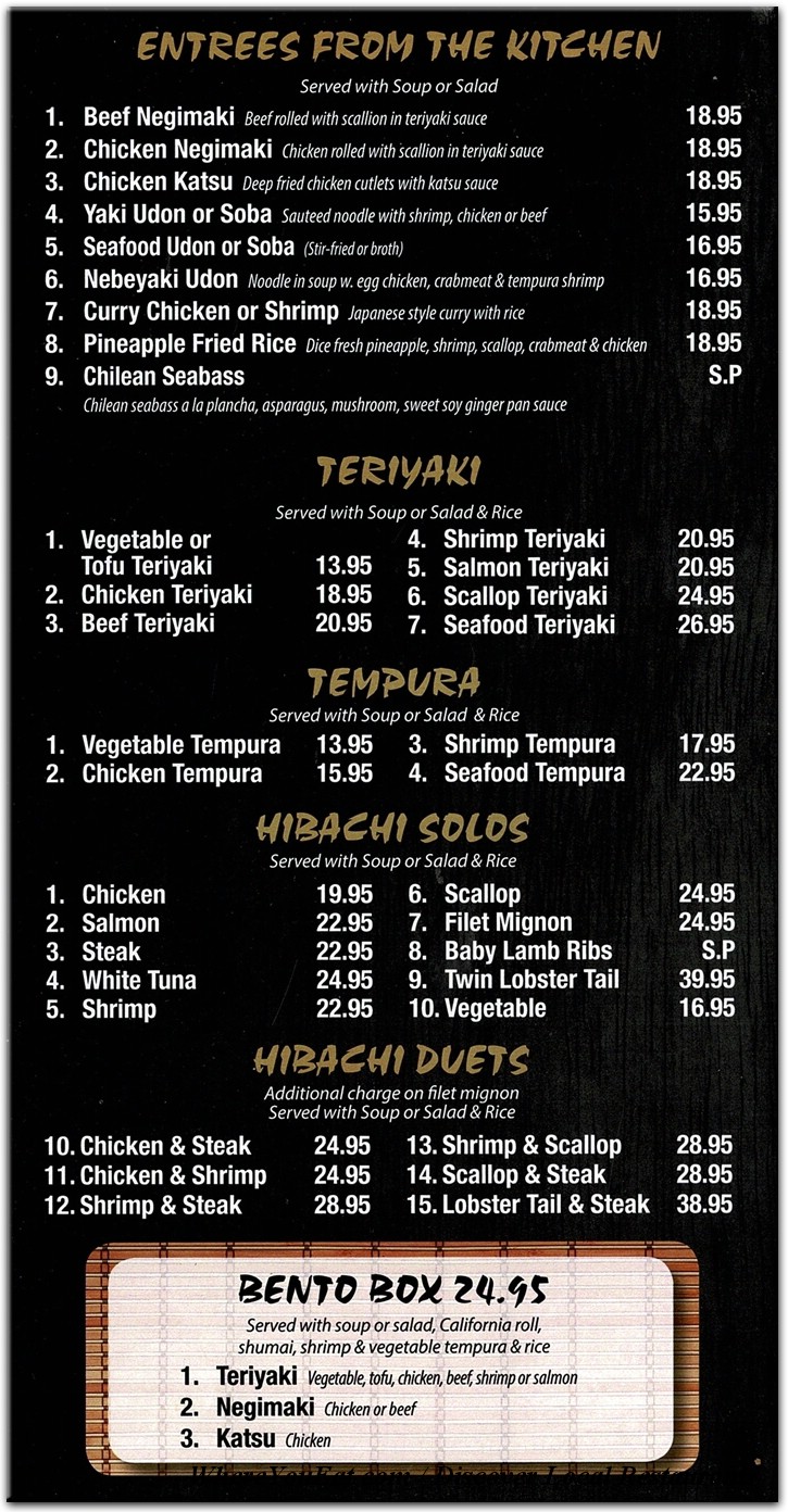 Our Menu